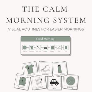 Rutina para TDAH / Horario visual imprimible / Tabla de rutinas para niños / Sistema para una mañana tranquila / Herramientas para la función ejecutiva