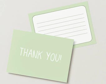パステルカラーのサンキューカードテンプレートバンドル、編集可能なサンキューカード6枚セット、Canvaで即時ダウンロード可能