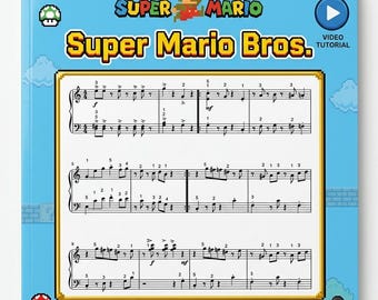 Super Mario Piano Sheet - Main Theme - Piano Solo - Grade 3-4 - Video Tutorial