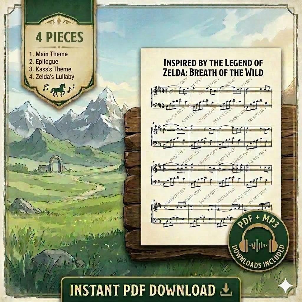 Zelda Sheet Music - Etsy