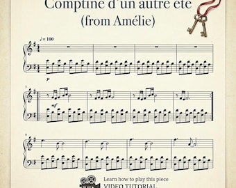 Volledige tekst: Bladmuziek piano - Amélie - piano solo - gemiddeld - afdrukbare pdf-download