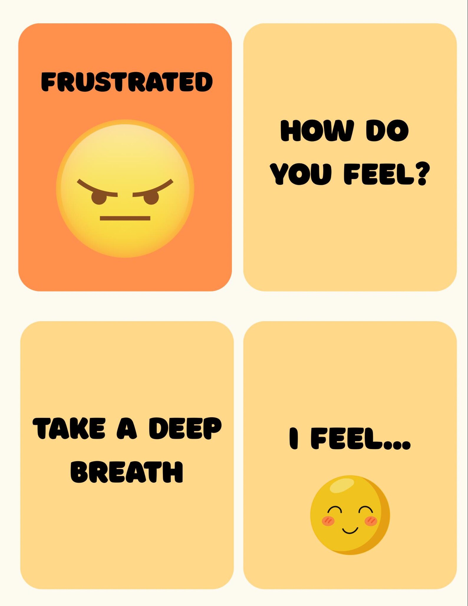 Feelings Flash Cards for Kids Printable | Emotions Cards for Toddlers ...