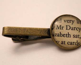 Mr Darcy Pride and Prejudice vintage literary tie clip