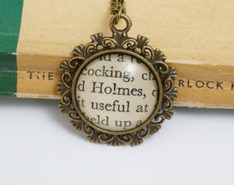 Sherlock Holmes necklace- Literary Jewellery