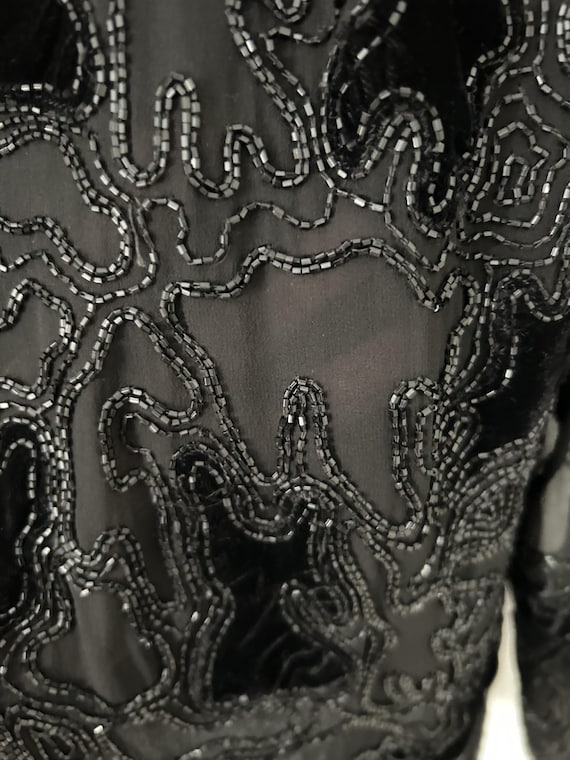 Formal beaded draped jacket - image 3