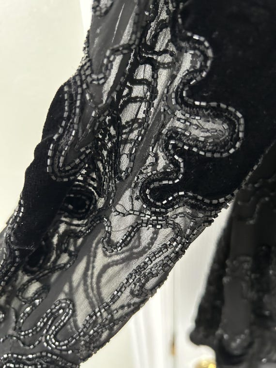 Formal beaded draped jacket - image 4