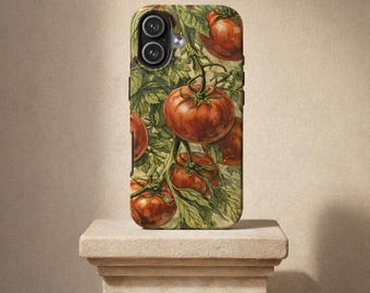 Etui na telefon Vintage Tomato z ogrodem botanicznym, estetyczne etui na iPhone'a, Cottagecore, wystrój kuchni, włoski styl letni, wytrzymałe etui