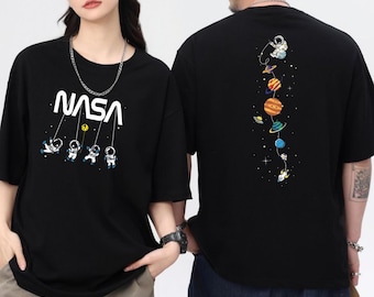 NASA Astronaut Shirt,Comfort Colors Space Shirt,Vintage Aesthetic Outer Space Graphic Tee,Planets Solar System Tshirt,Oversized Streetwear