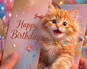 Animated Birthday eCard Video | Funny kitten Greeting | Heartwarming Digital Gift