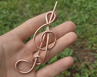 Handmade copper hairpin.
