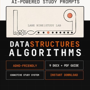 Data Structures & Algorithms AI Study Prompts | ADHD Friendly tool Exam Prep chatgpt