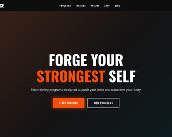 フィットネス・ジムブランド向けShopifyテーマ｜大胆でダイナミックなデザイン｜即時ダウンロード