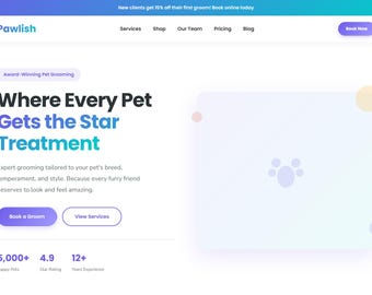 ペットグルーマーとペットブランド向けのShopifyテーマ | 親しみやすく温かみのあるデザイン | 即時ダウンロード