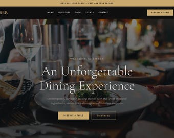 レストランや食品関連ビジネス向けのShopifyテーマ | リッチなダークデザイン | 即時ダウンロード
