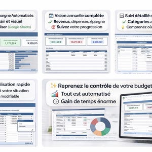 Google スプレッドシート予算管理ツール | 支出、貯蓄、備蓄を追跡 | シンプルで自動的な家計予算。