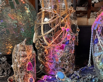 Antique + Vintage Mystery Jewelry Jar | Hand Picked + Curated Victorian Vintage Treasure Bundle |