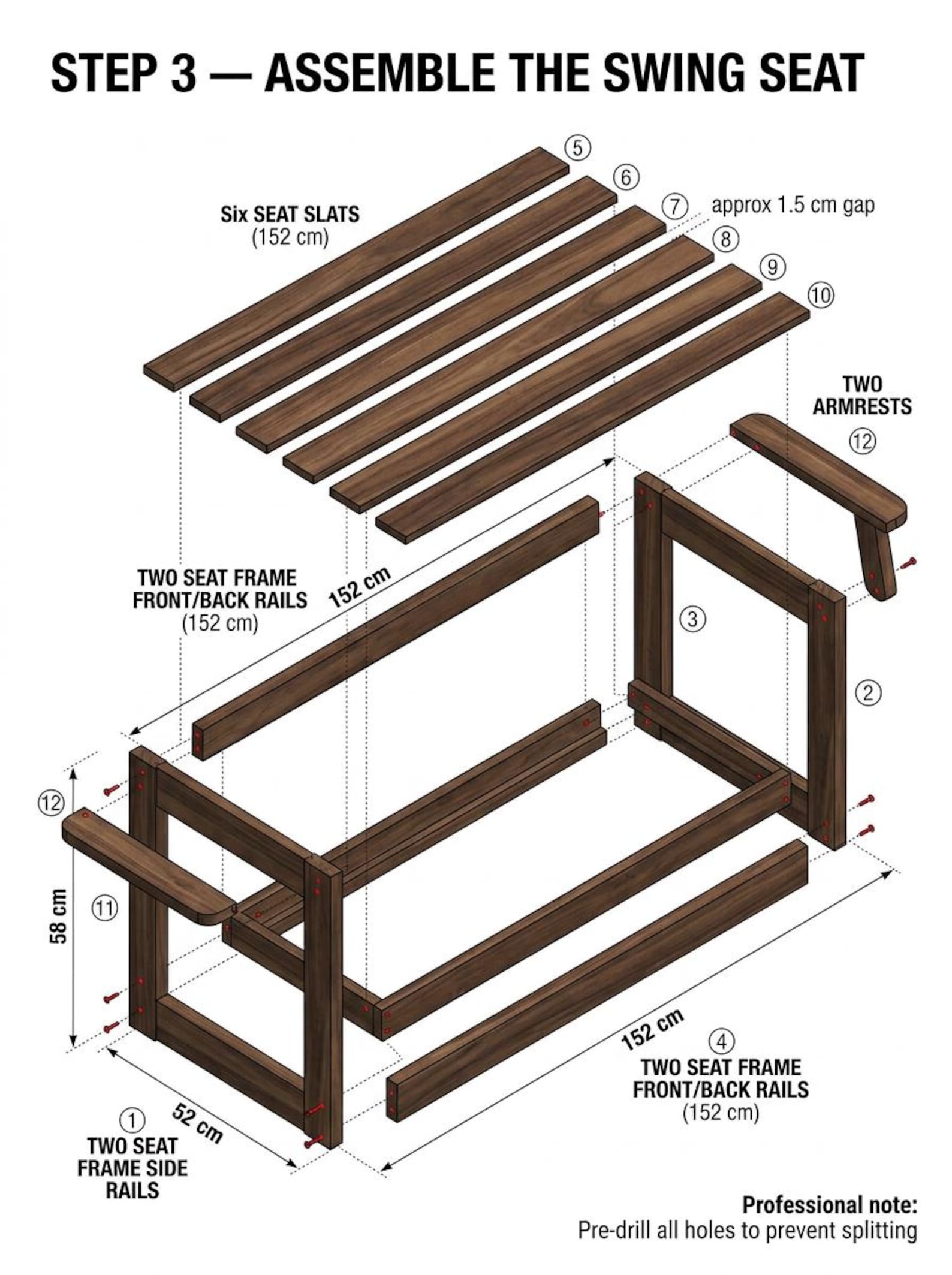 Outdoor Porch Swing Plans PDF | DIY Wood A Frame Garden Swing Bench