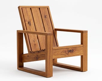 Moderne Outdoor Lounge Sessel Pläne PDF | DIY Holz Gartenstuhl Holzbearbeitung Blueprint