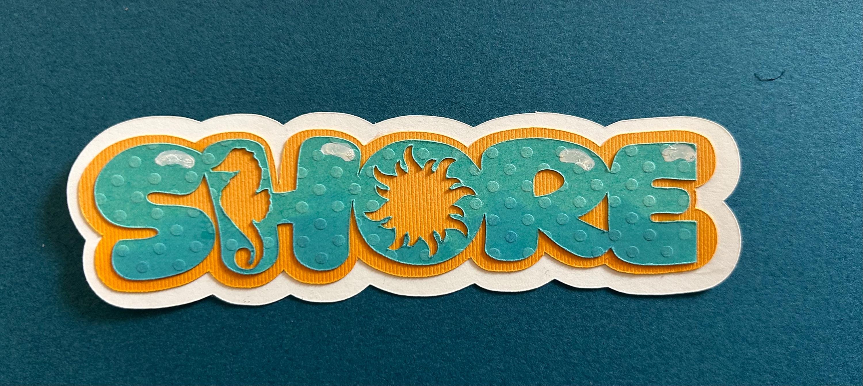 SHORE scrapbook page piece