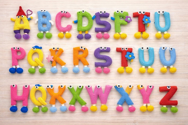 Crochet Alphabet Letters Pattern PDF | A-Z Monster Characters ...