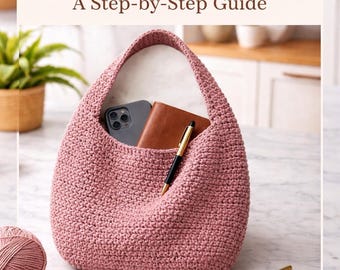 Modèle de sac fourre-tout au crochet | Tutoriel pour débutants sur les sacs à bandoulière (téléchargement PDF)