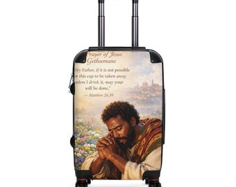 Prayer of Jesus in Gethsemane suitcase | Matthew 26:39 scripture luggage