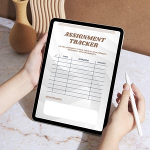 Afdrukbare opdrachttracker, werkblad leerlingplanner, organisatie thuisonderwijs, productiviteitsblad, thuisschoolprintables, schoolplanner