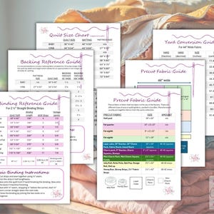 Quilt Fabric Yardage Cheat Sheet | Printable Quilting Reference | Jelly Roll & PreCut Conversion Charts