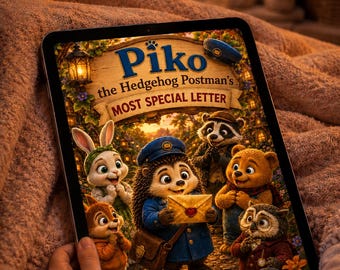 Piko the Hedgehog Postman eBook | Kids Story Book PDF | Kindness & Friendship Tale | Bedtime Reading | Digital Download