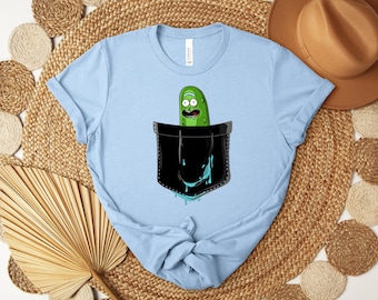 Camiseta de Pickle Rick, camiseta de Rick y Morty, camiseta divertida de dibujos animados, camiseta de ciencia ficción