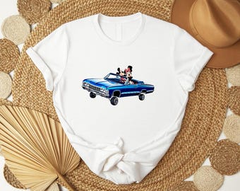 Chemise Mickey Minnie, t-shirt pour couples Disney, t-shirt coeur floral, t-shirt Disney aquarelle, chemise de voyage Disney, t-shirt romance Disney