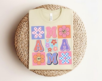 Floral Mama Shirt, Cute Mom Shirt, Mothers Day Shirt, Gift For Mom Shirt, Vibrant Mama Graphic Shirt