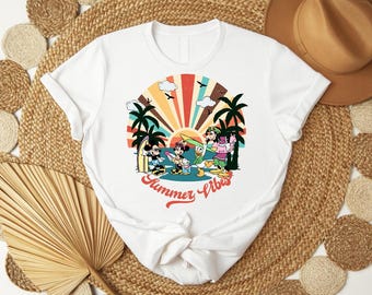 Disney Summer Vibes Shirt, Summer Beach Shirt, Mickey and Friends Hot Summer Tee, Disney Summer Vacation Shirt, Mickey Beach Vibes Tee