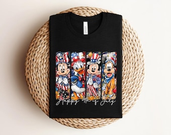 Camiseta 250 años de América, Camiseta Mickey y sus amigos 250 aniversario de EE. UU., Camiseta Disney 4 de julio, Camiseta patriótica 1776-2026