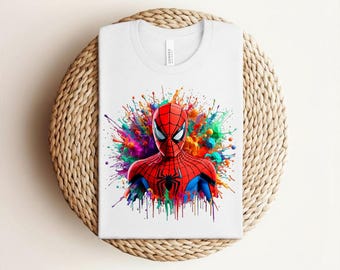 Spiderman Shirt,Colorful Paint Splash Shirt,Comic Book Apparel, Disney Marvel Superhero Tee, WDW Family Vacation Shirt, Marvel Trip Shirt