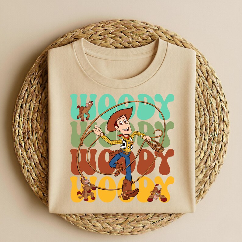 Chemise western Toy Story Sheriff Woody, t-shirt Personnages Pixar image 3