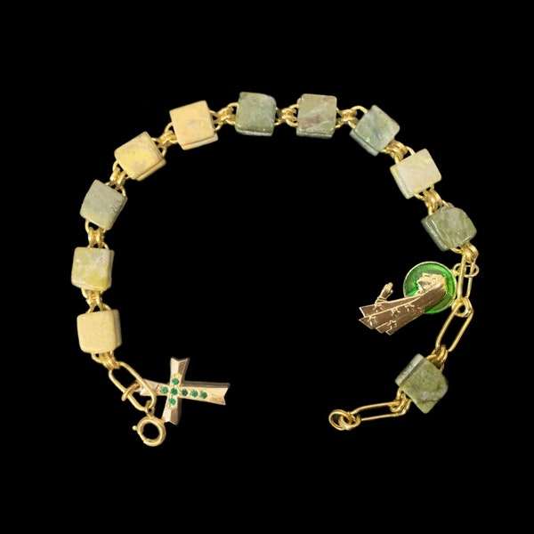 Connemara Marble | 1990's Vintage | Single Decade | Rosary Bracelet | From Ireland | FREE Shipping