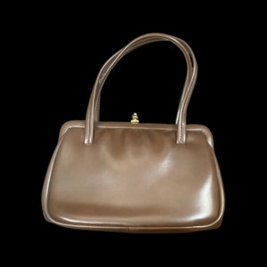 1970s Vintage Vinyl Structured Bag - Lanza by Noveltrim