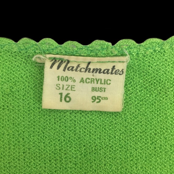 Boho Top | 1970's Vintage | Lime Green | Matchmat… - image 5