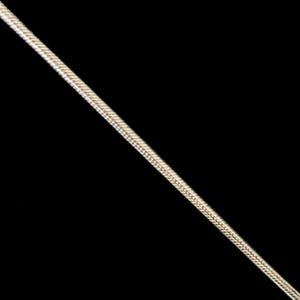 May include: A silver snake chain necklace.