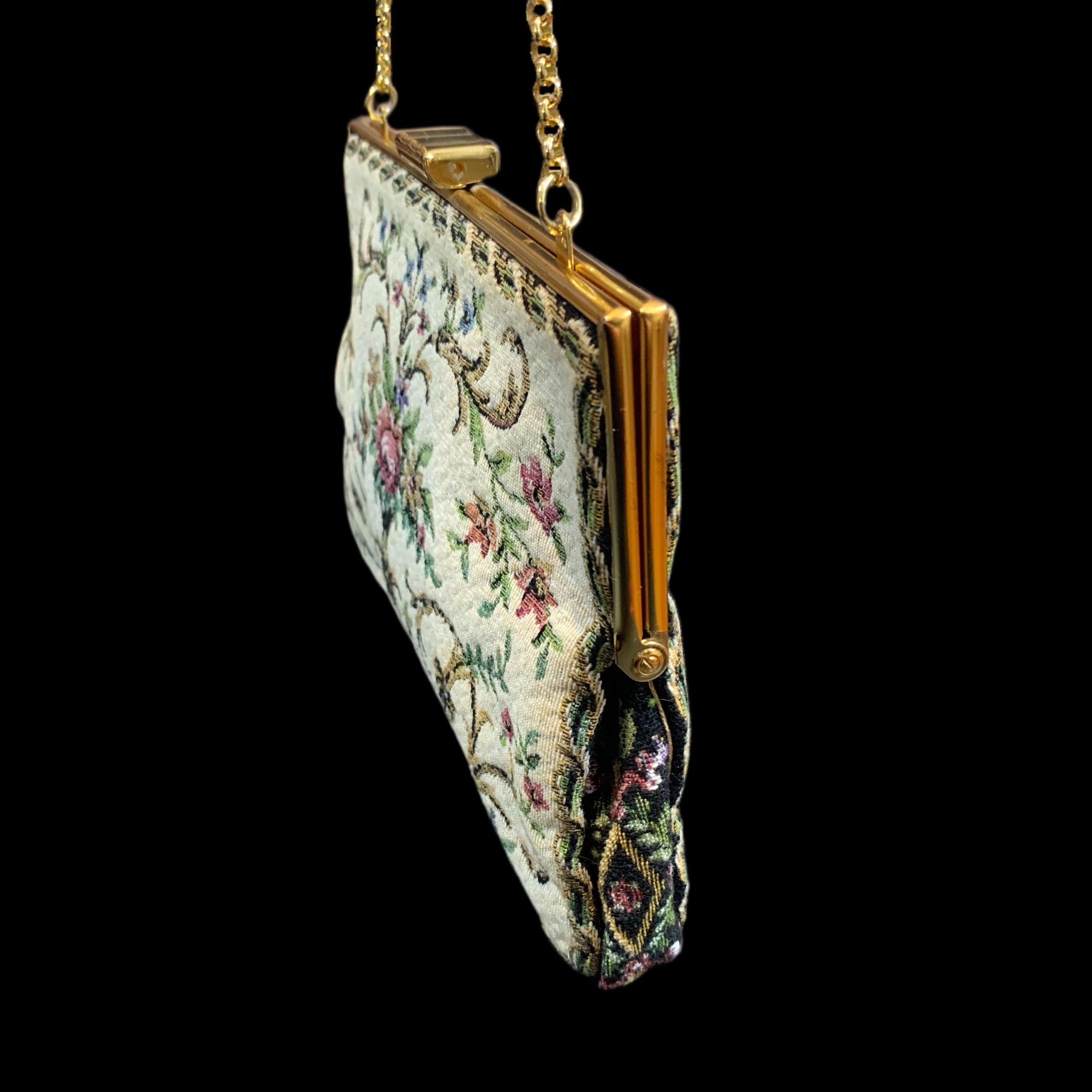 Convertible Bag | 1970's Vintage | Floral Tapestry