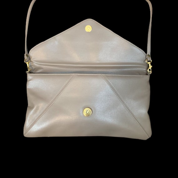 Convertible Bag | 1980's Vintage | Taupe Lanca | … - image 4
