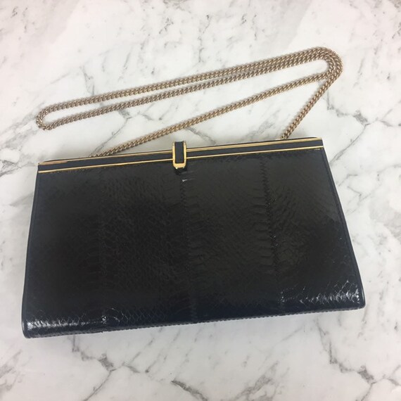 Genuine Snakeskin | Vintage 1980's | Minimalist Bl