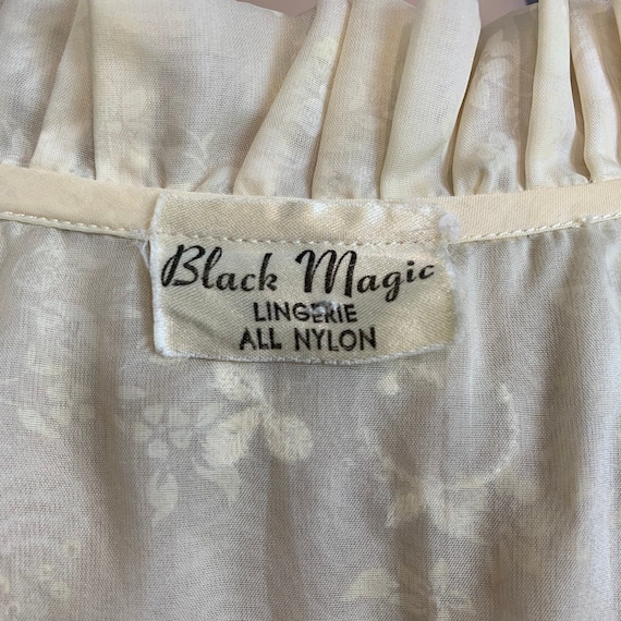 Embroidered Nightgown | 1950's Vintage | Black Ma… - image 10