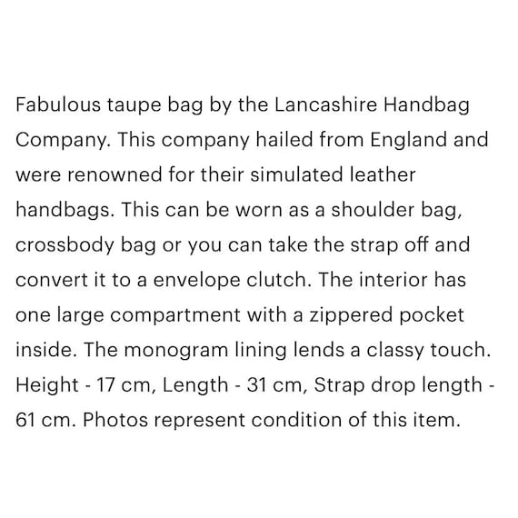 Convertible Bag | 1980's Vintage | Taupe Lanca | … - image 2
