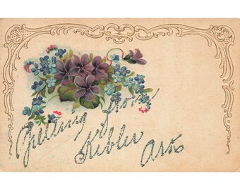 Postcard Greetings From Kibler Ark. Vintage Divided Back Unposted 1907-1915