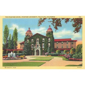 Cartolina The Stanford Union, Stanford University, Palo Alto California 432 Lino Non spedito 1930-1950