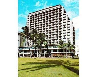 Pocztówka The Outrigger East Hotel Vintage Chrome Nieopublikowana 1939-1970