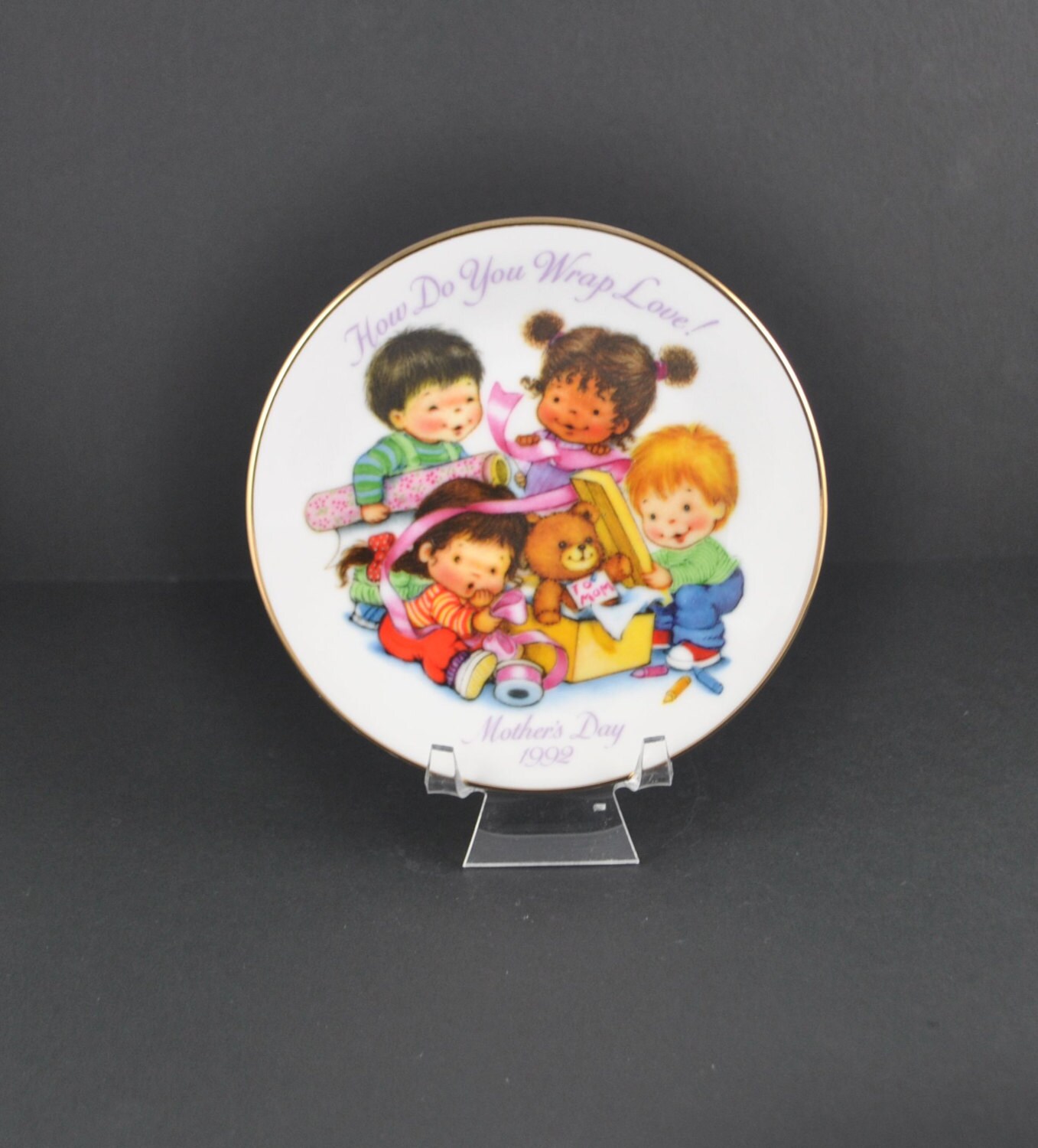 Collectibles Vintage Avon 1992 Mother s Day 5 Collector Plate 22K Gold 