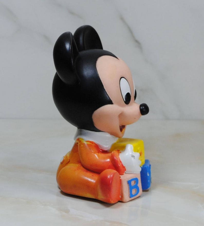 Vintage Disney Baby Mickey Mouse Baby Squeeze Toy Squeaky Etsy